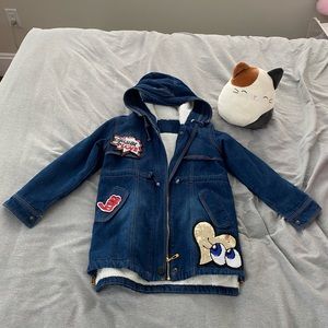 Kids Jean jacket with fur